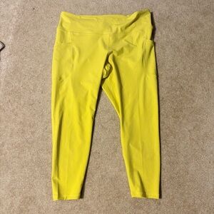 Old Navy Yellow High-Rise PowerSoft Leggings